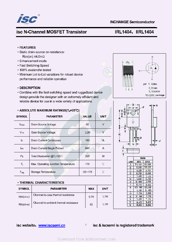 IRL1404_8980366.PDF Datasheet