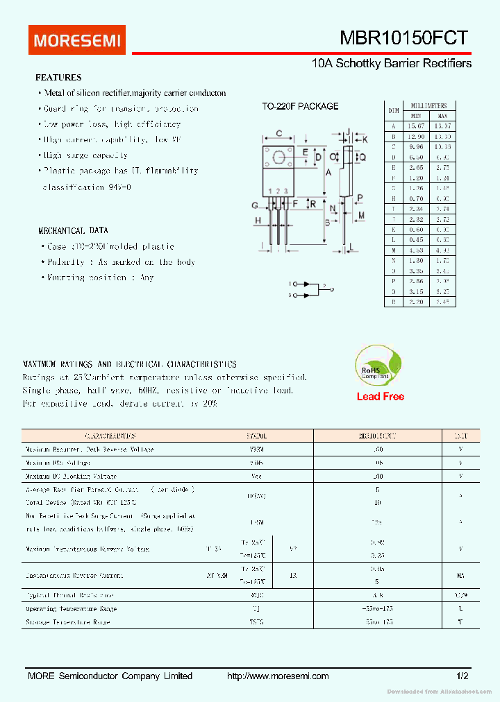 MBR10150FCT_8981032.PDF Datasheet