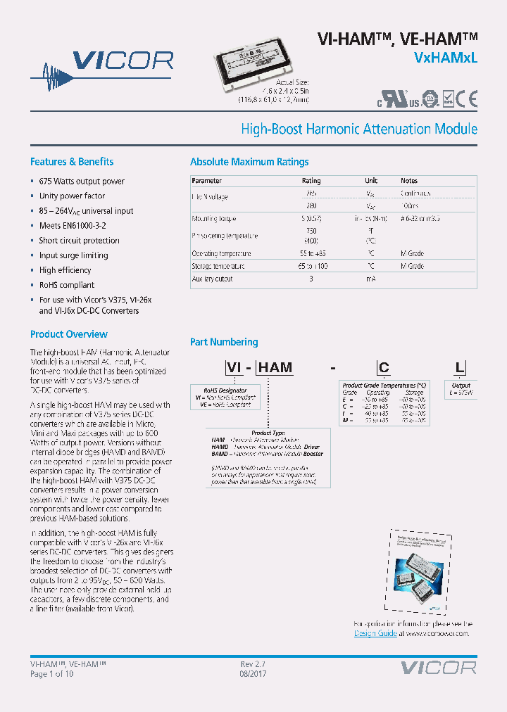 VIHAM-CL_8981285.PDF Datasheet
