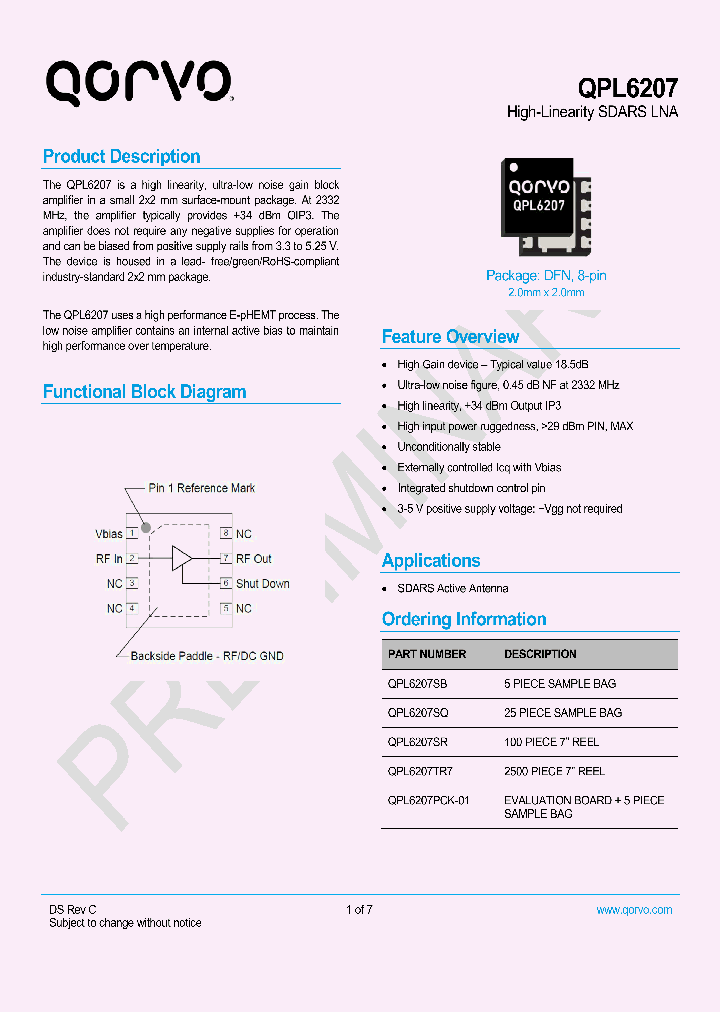 QPL6207_8981346.PDF Datasheet