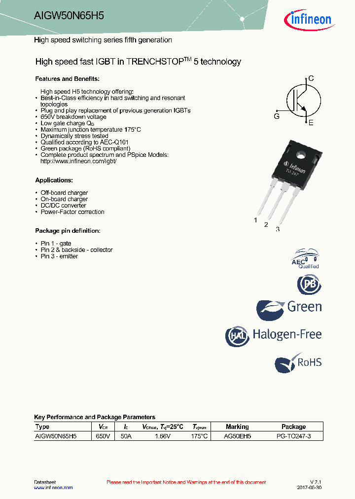 AIGW50N65H5_8981560.PDF Datasheet