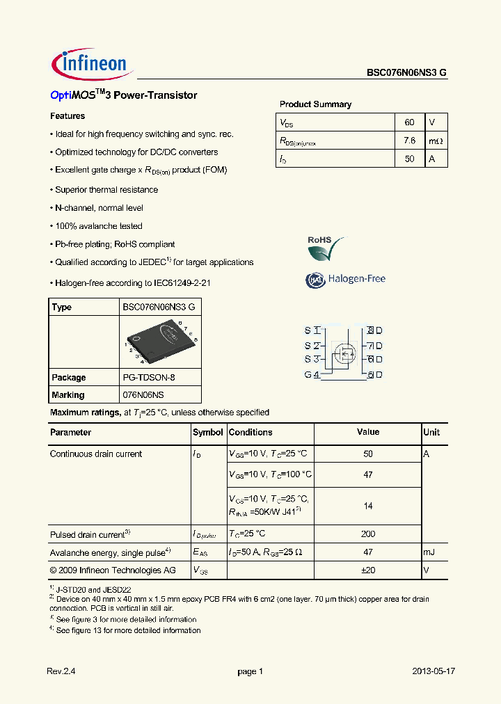 BSC076N06NS3G_8981585.PDF Datasheet