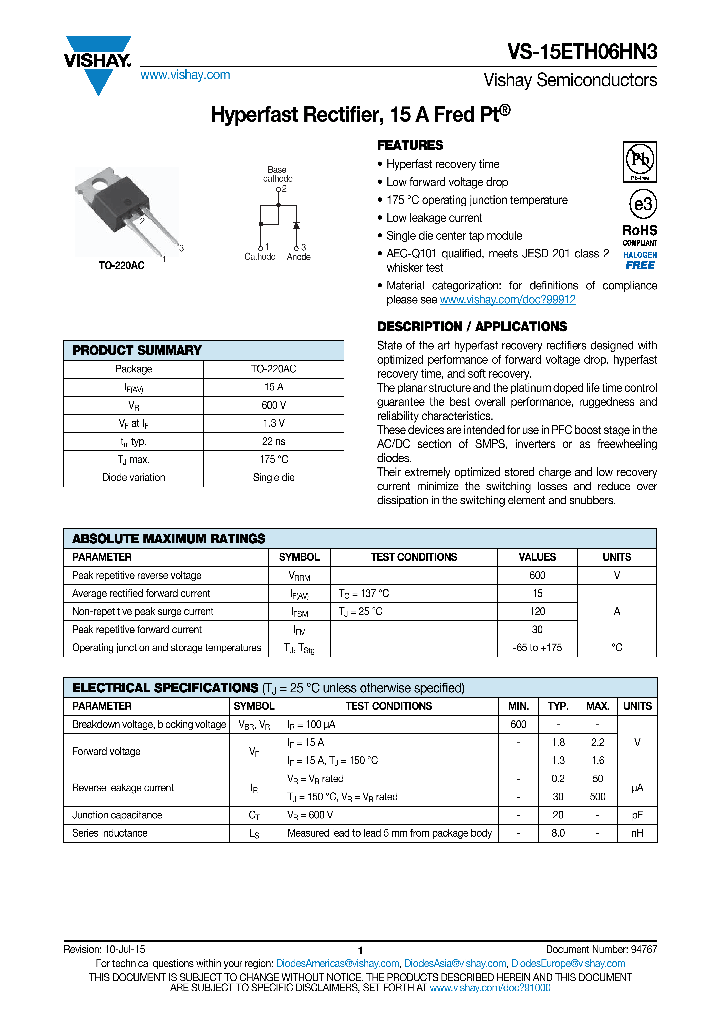VS-15ETH06HN3_8981905.PDF Datasheet