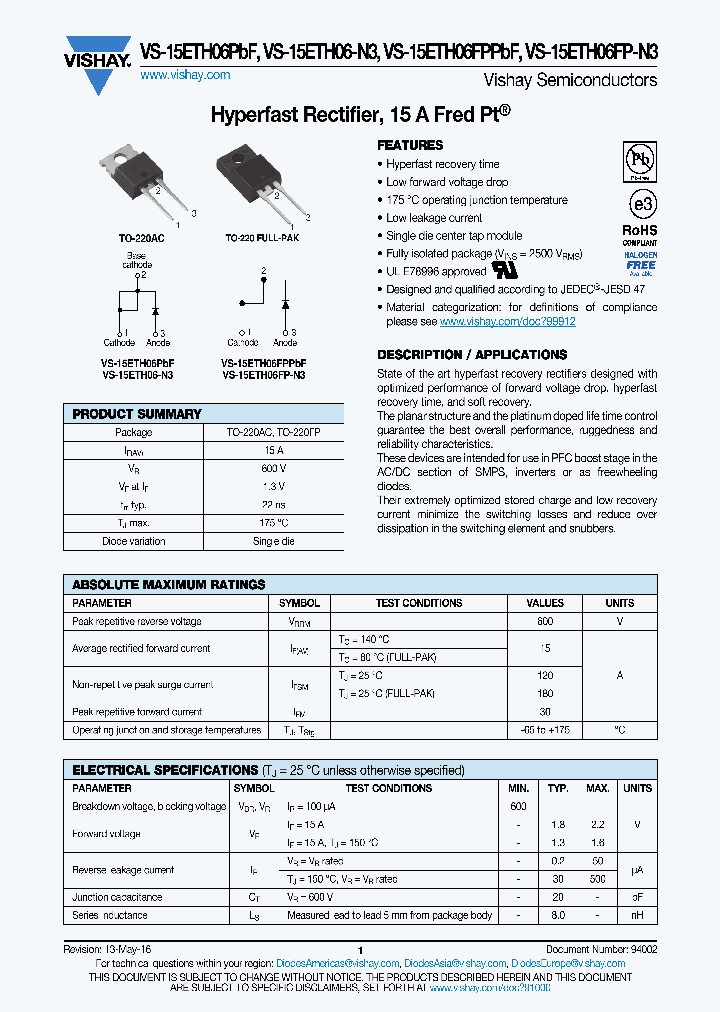 VS-15ETH06-N3_8981907.PDF Datasheet