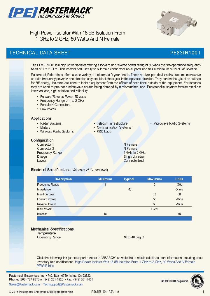 PE83IR1001_8982019.PDF Datasheet