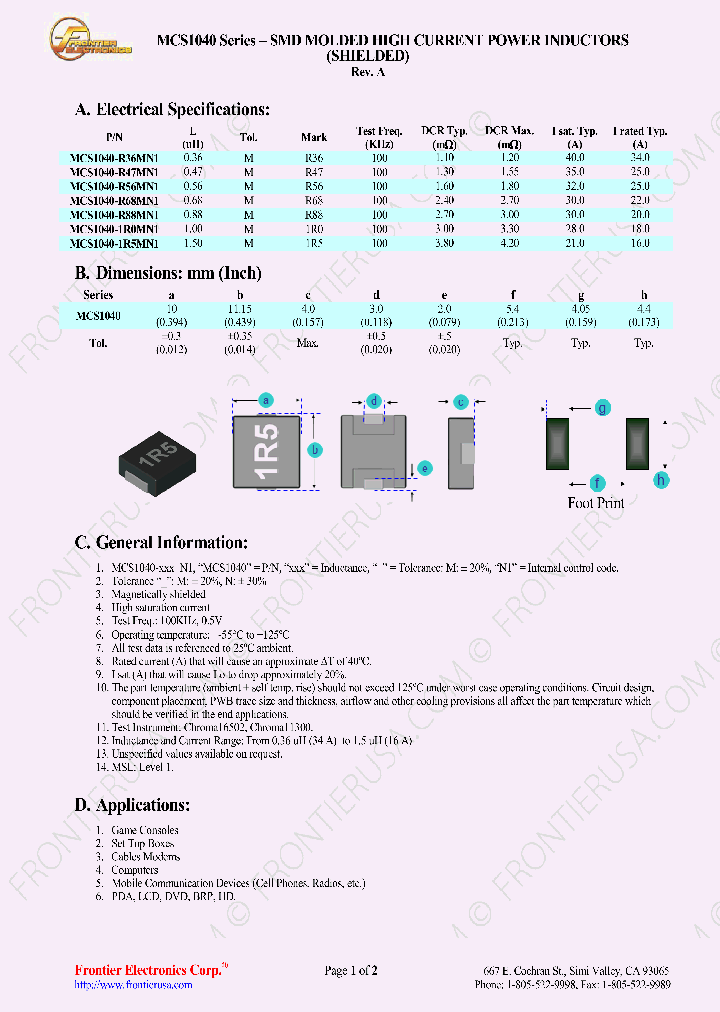 MCS1040_8981958.PDF Datasheet
