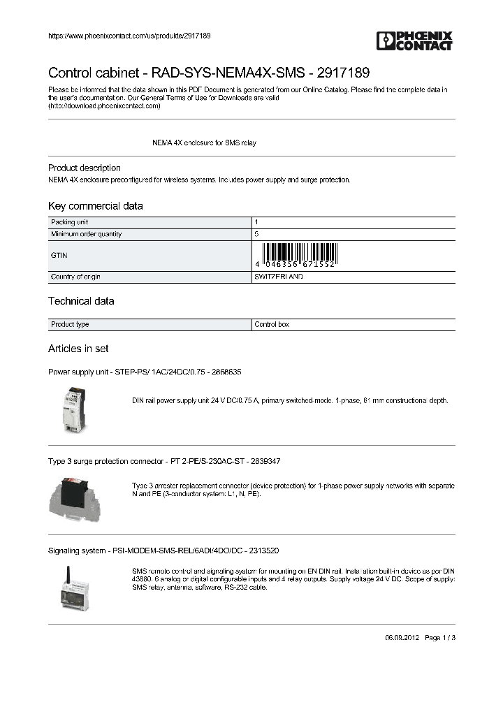 RAD-SYS-NEMA4X-SMS_8982380.PDF Datasheet