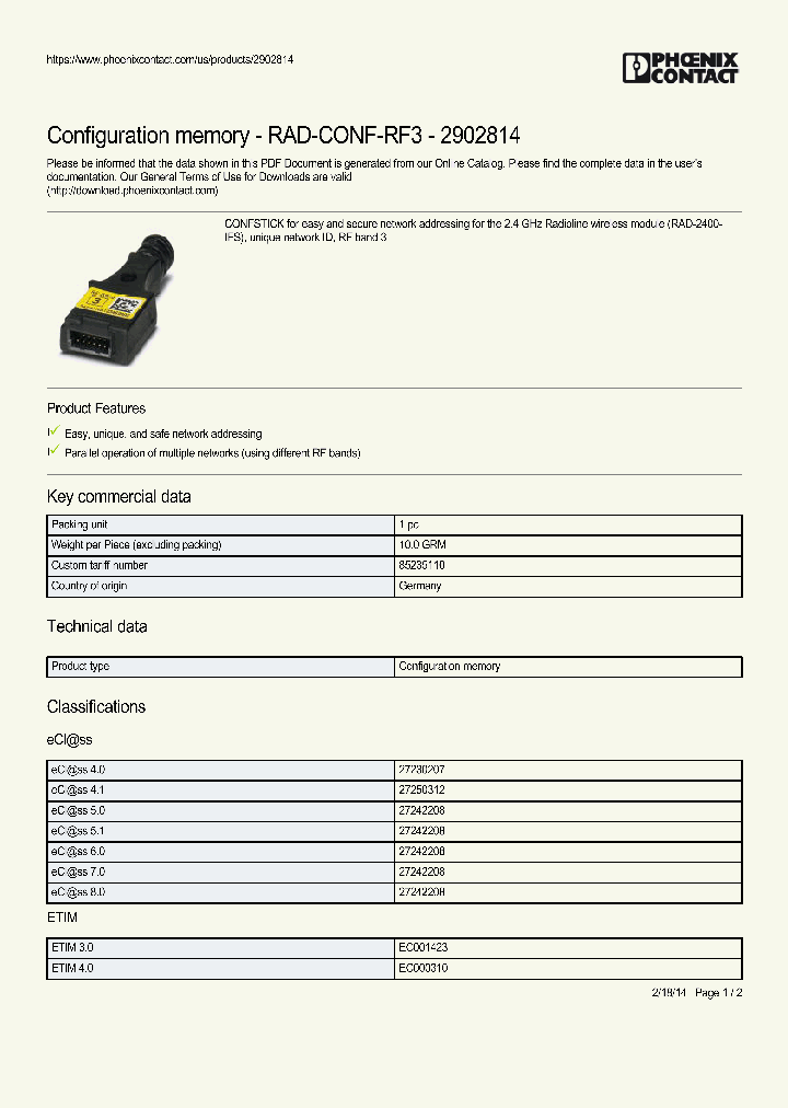RAD-CONF-RF3_8982366.PDF Datasheet