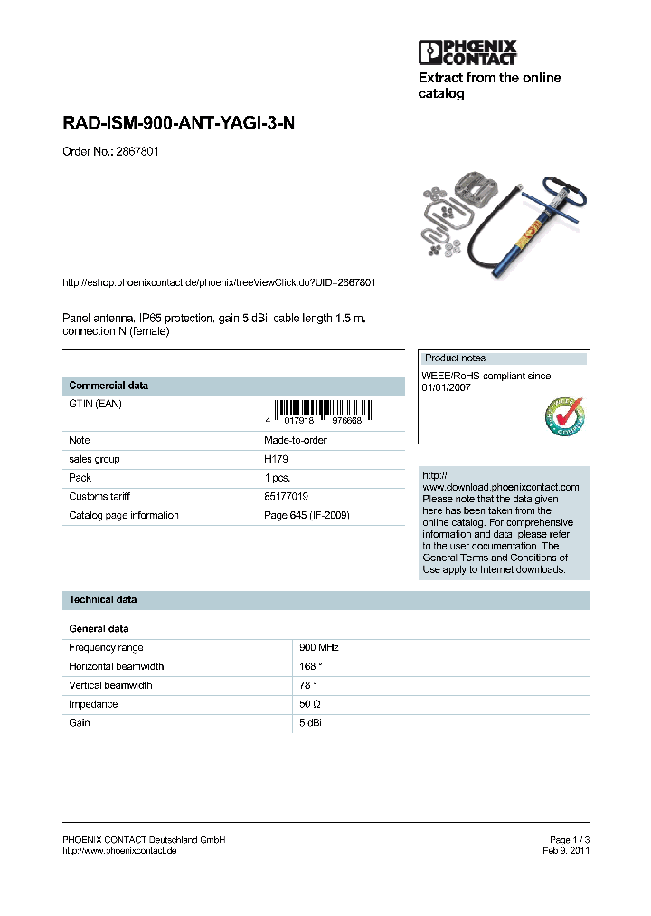 RAD-ISM-900-ANT-YAGI-3-N_8982376.PDF Datasheet