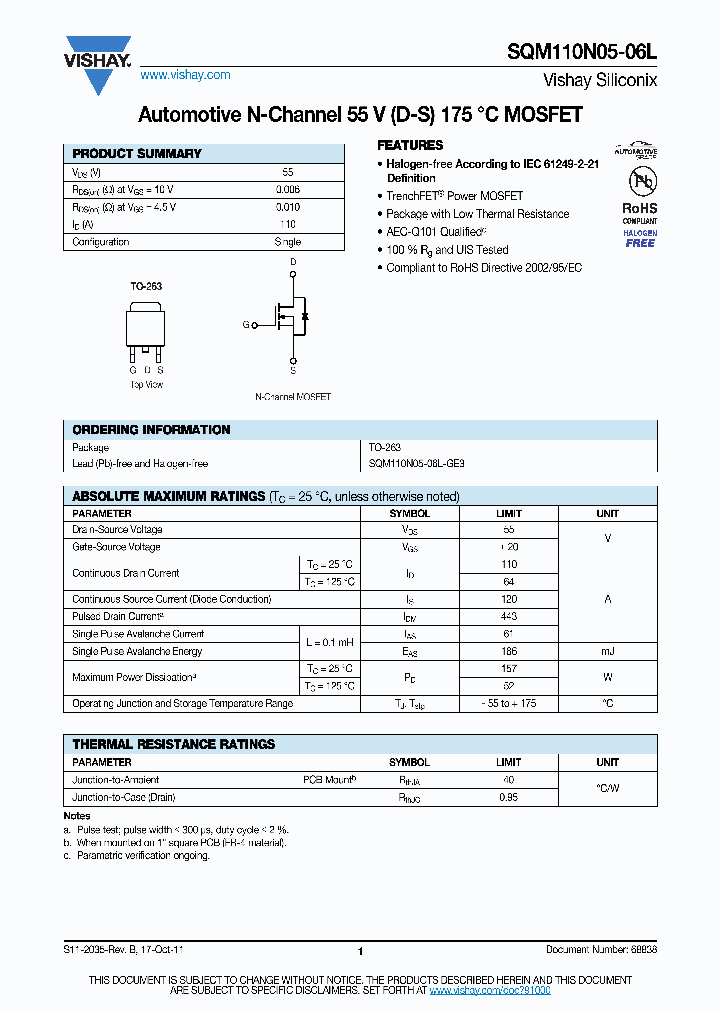 SQM110N0-15_8983562.PDF Datasheet