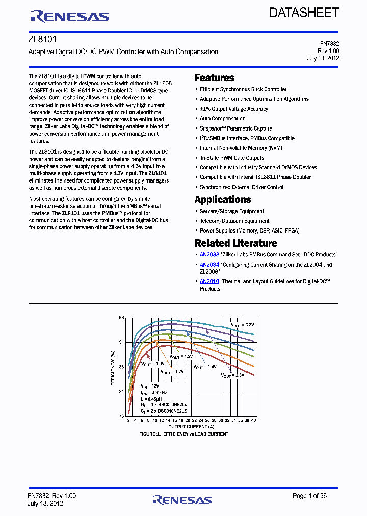 ZL8101ALAFTK_8983578.PDF Datasheet