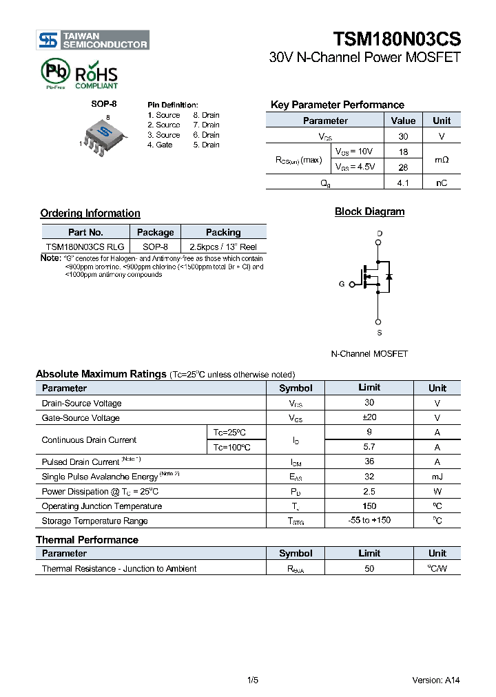 TSM180N03CSRLG_8983624.PDF Datasheet
