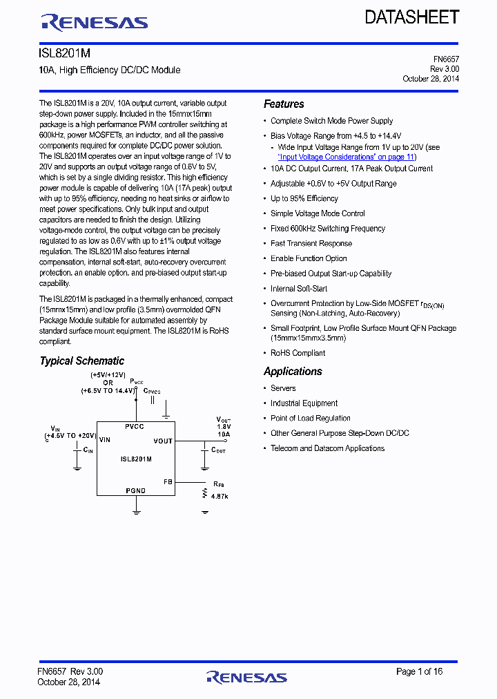 ISL8201M_8983916.PDF Datasheet