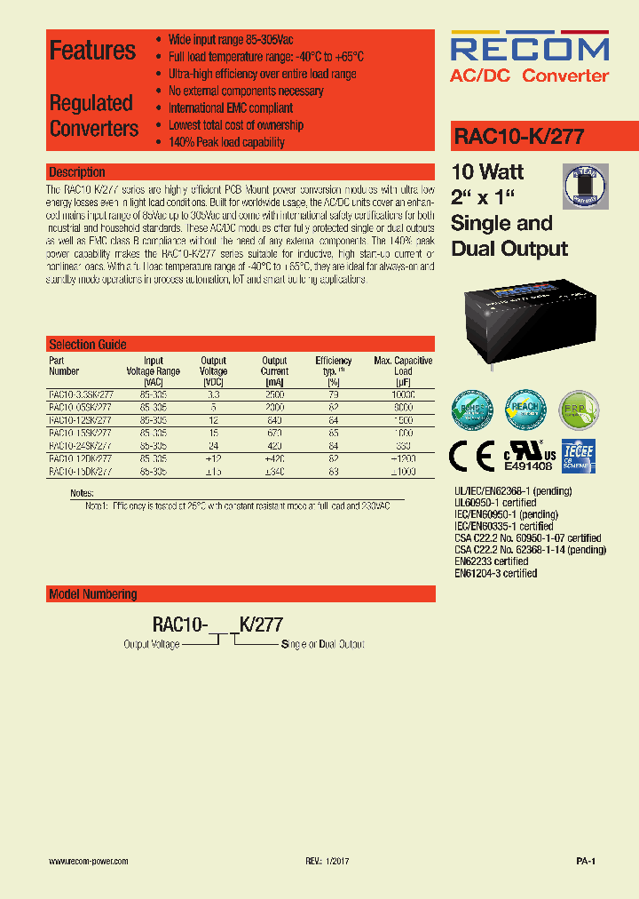 RAC10-05SK277_8983969.PDF Datasheet