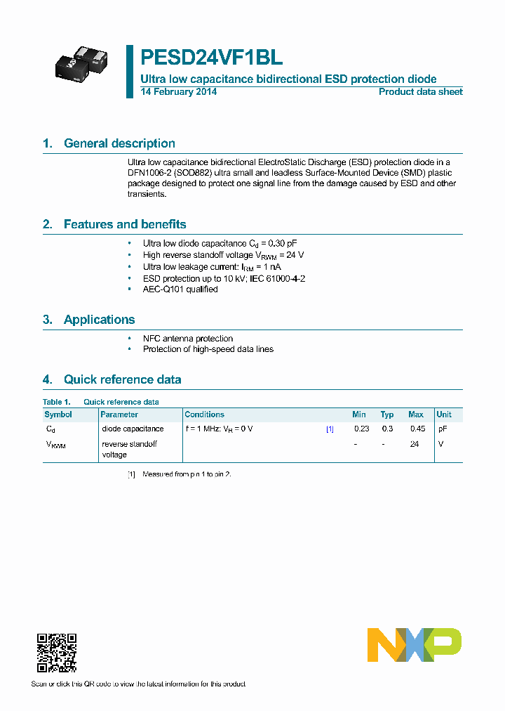 PESD24VF1BL-15_8984309.PDF Datasheet