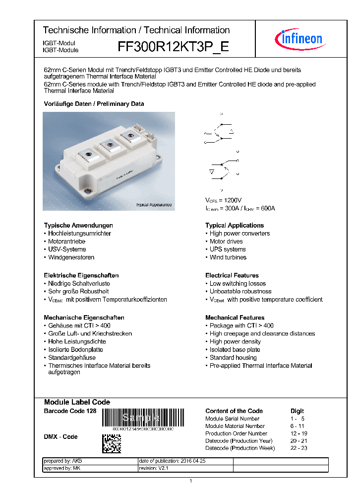 FF300R12KT3P-E_8984589.PDF Datasheet