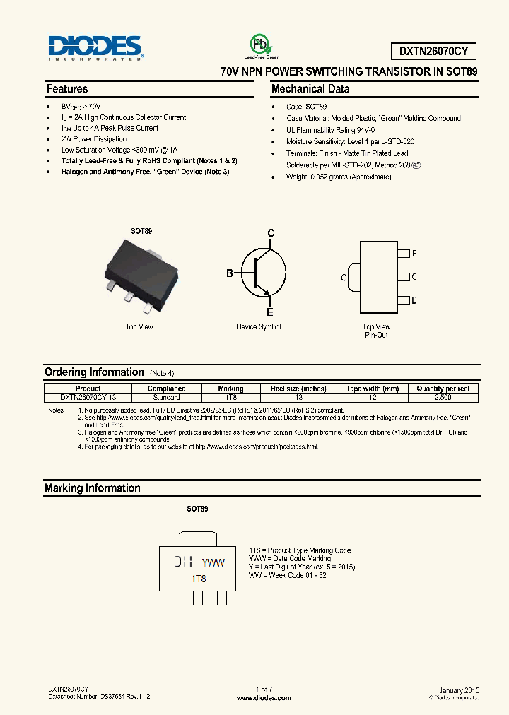 DXTN26070CY_8985125.PDF Datasheet
