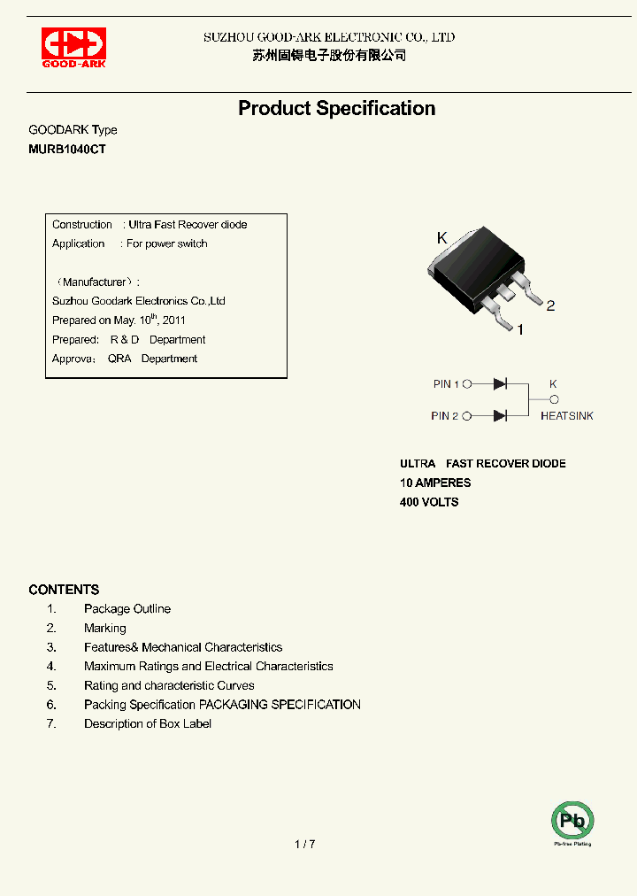 MURB1040CT_8985200.PDF Datasheet