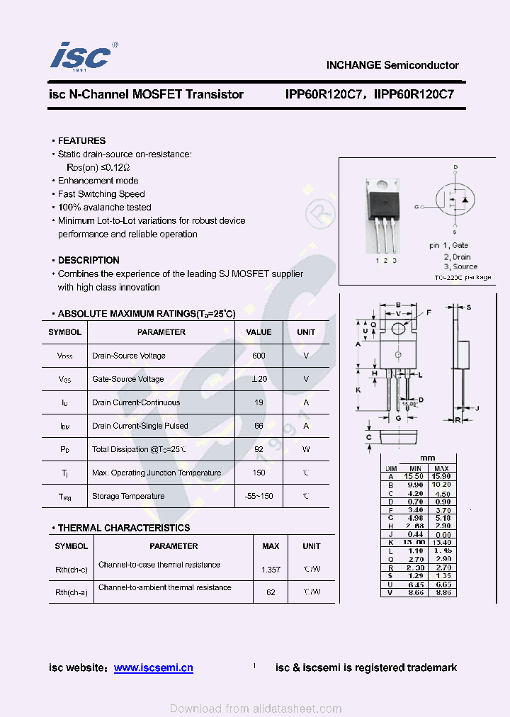 IPP60R120C7_8985235.PDF Datasheet