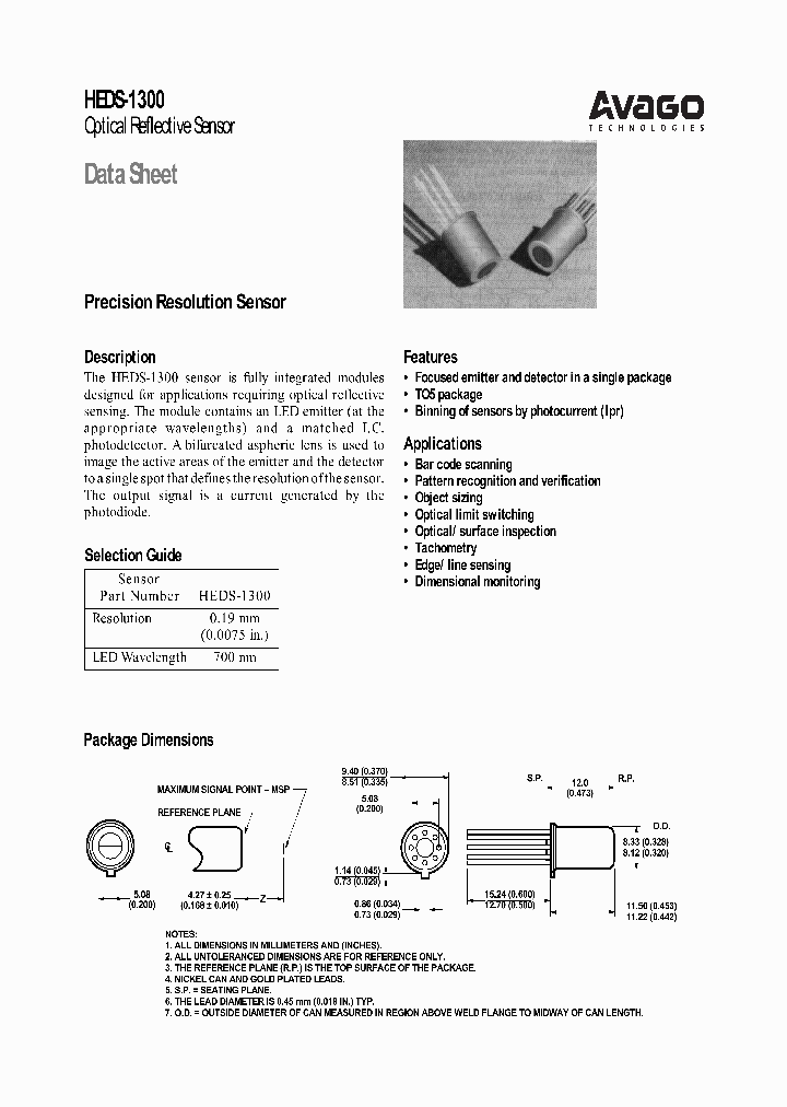 HEDS-1300_8985268.PDF Datasheet