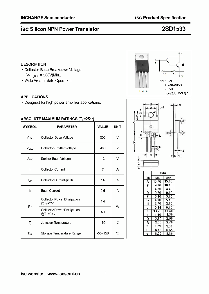 2SD1533_8985566.PDF Datasheet