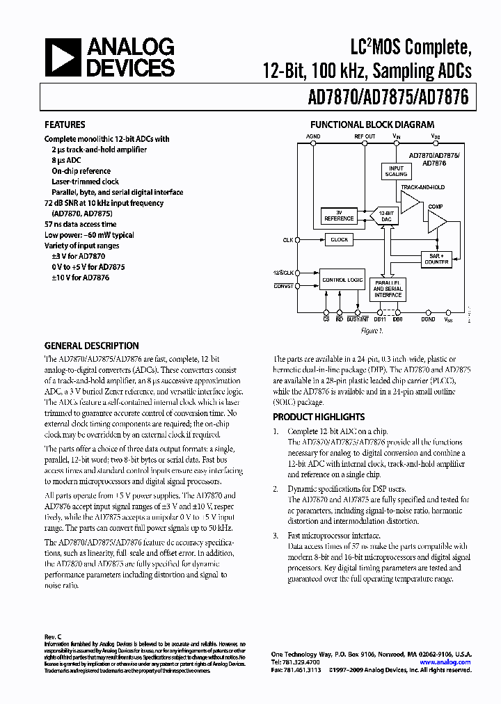 AD7870JPZ-REEL1_8985743.PDF Datasheet