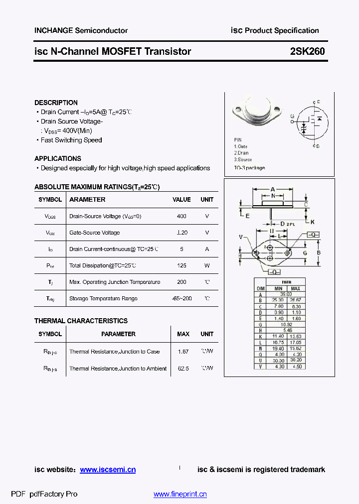 2SK260_8985815.PDF Datasheet
