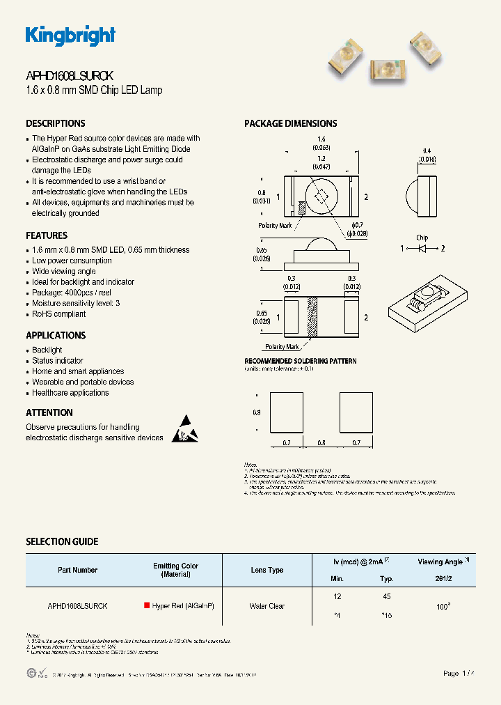 APHD1608LSURCK_8986163.PDF Datasheet