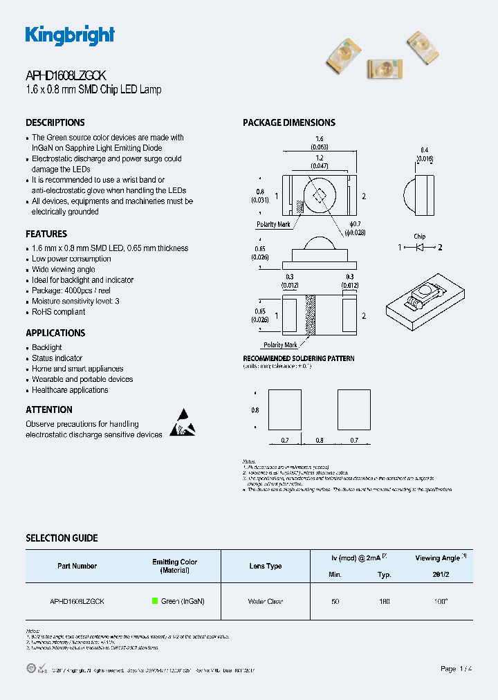 APHD1608LZGCK_8986166.PDF Datasheet