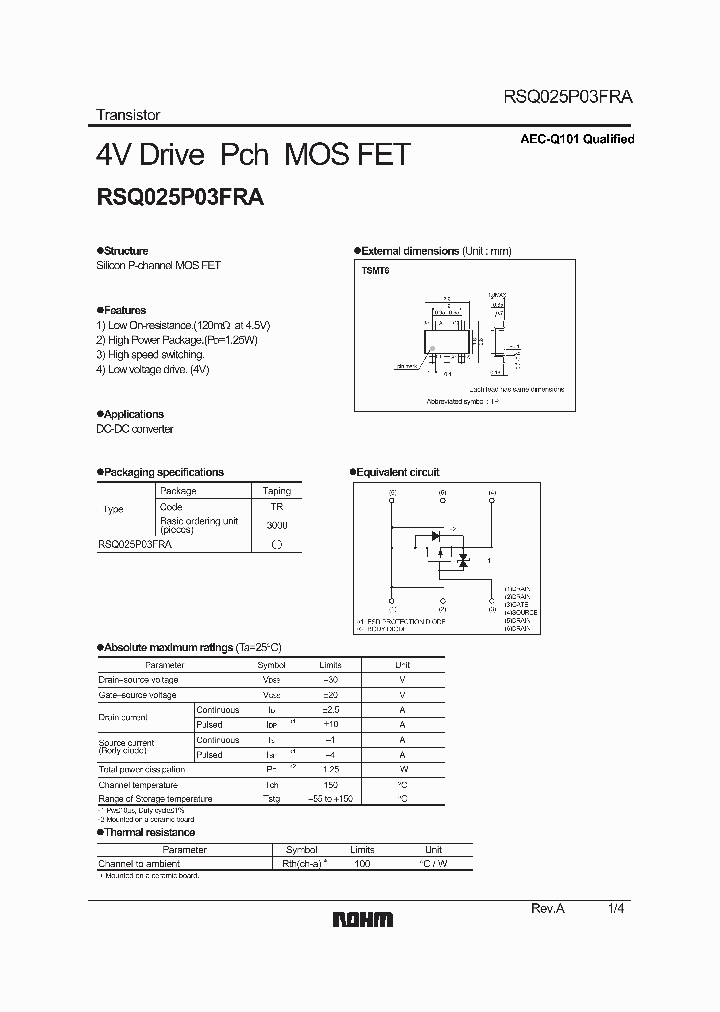 RSQ025P03FRA_8986168.PDF Datasheet