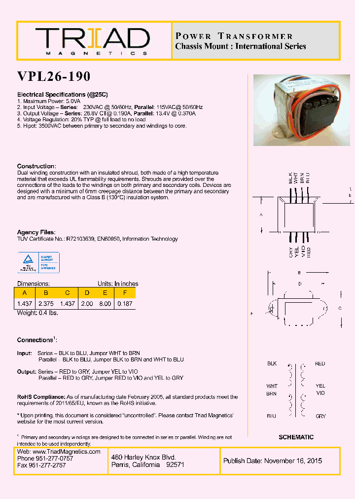 VPL26-190_8986195.PDF Datasheet