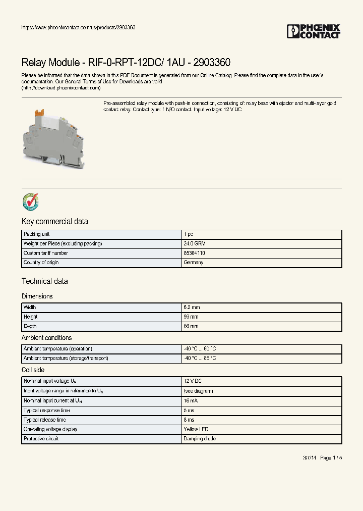 RIF-0-RPT-12DC_8986721.PDF Datasheet