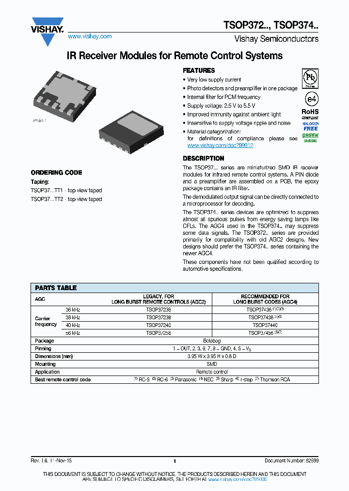 TSOP372_8987185.PDF Datasheet