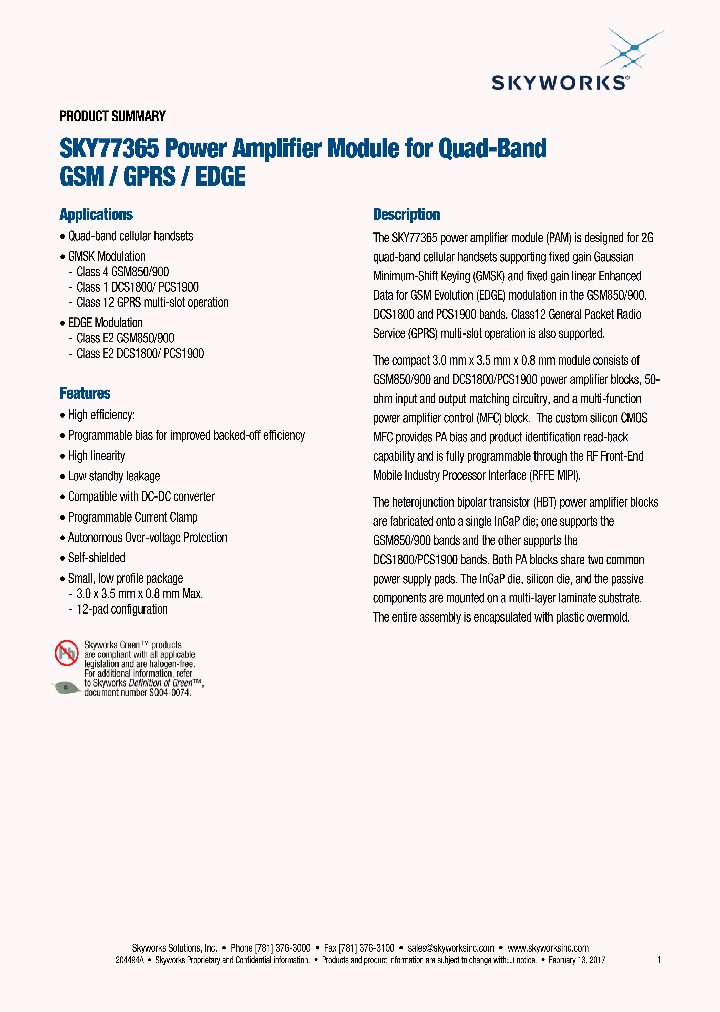 SKY77365_8987462.PDF Datasheet