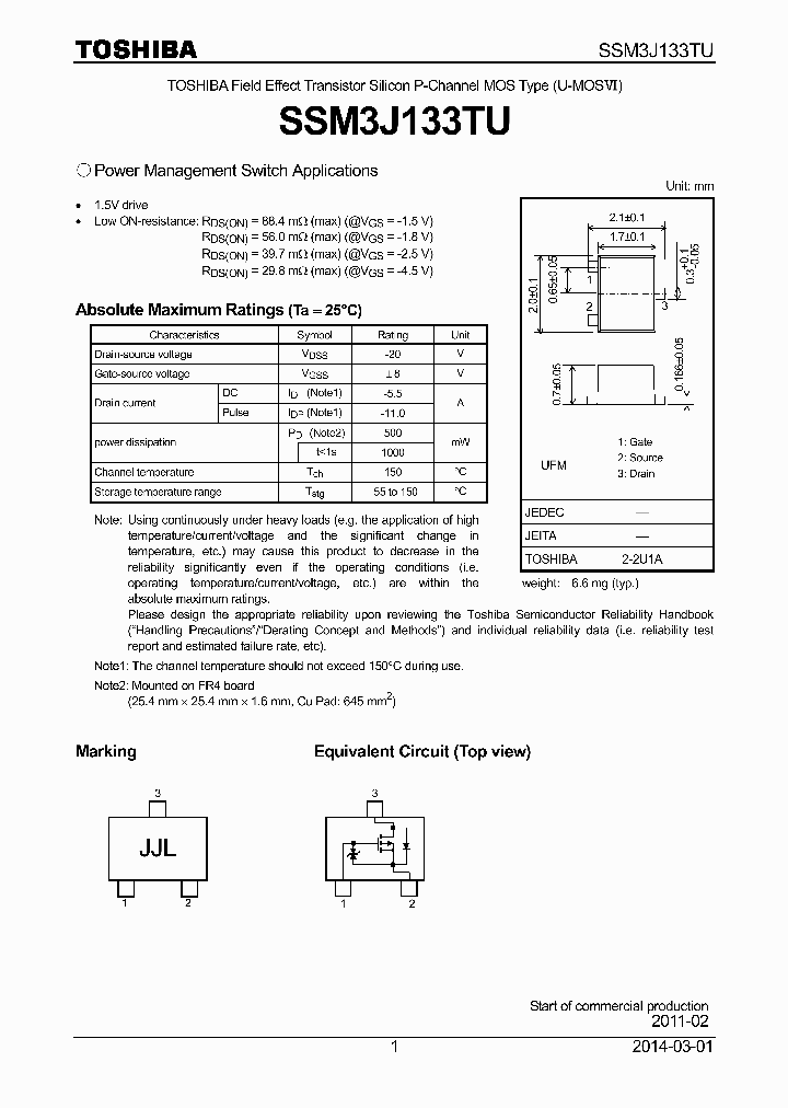 SSM3J133TU-14_8987303.PDF Datasheet