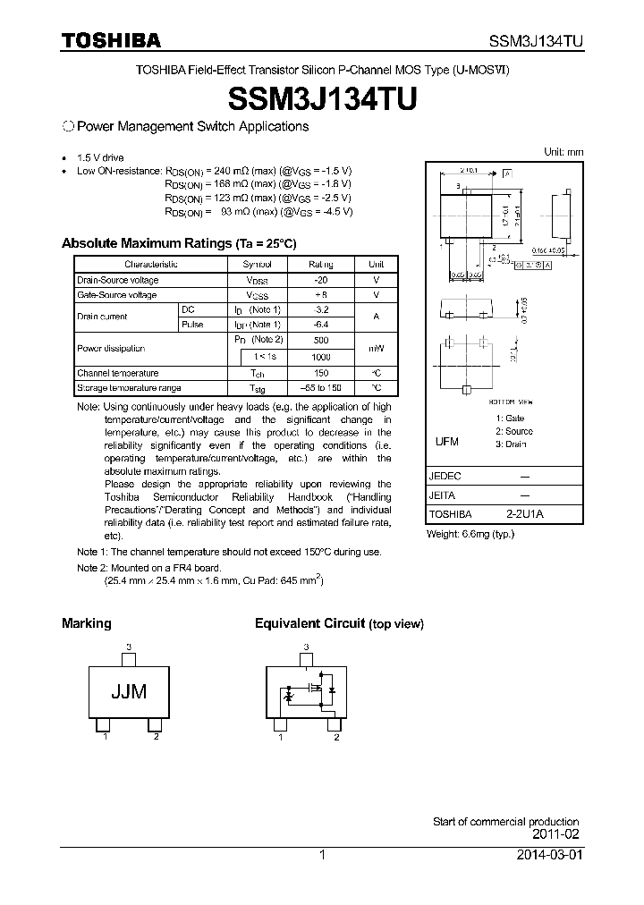 SSM3J134TU-14_8987304.PDF Datasheet