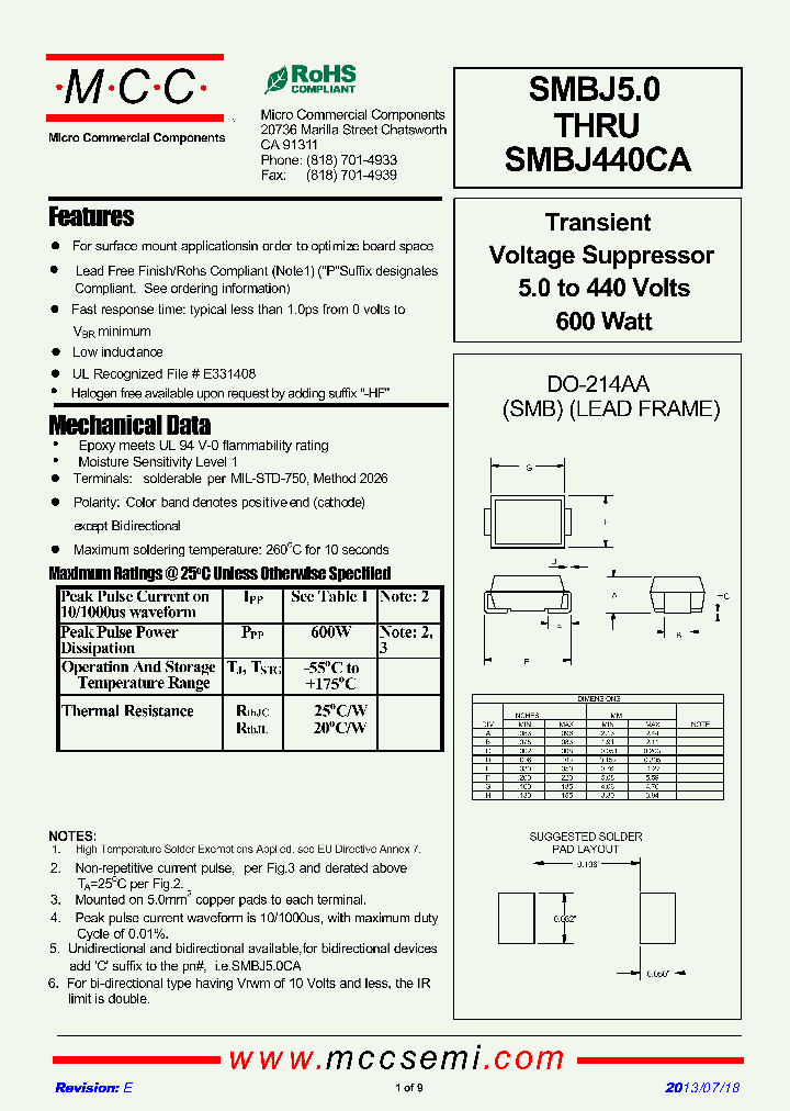 SMBJ30-TP_8987816.PDF Datasheet
