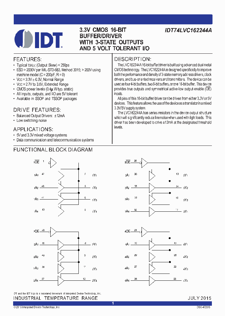 IDT74LVC162244A_8988118.PDF Datasheet