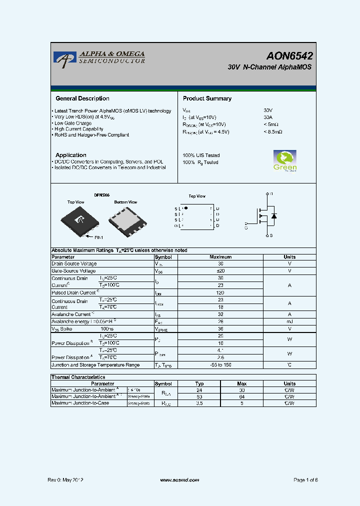 AON6542_8988125.PDF Datasheet