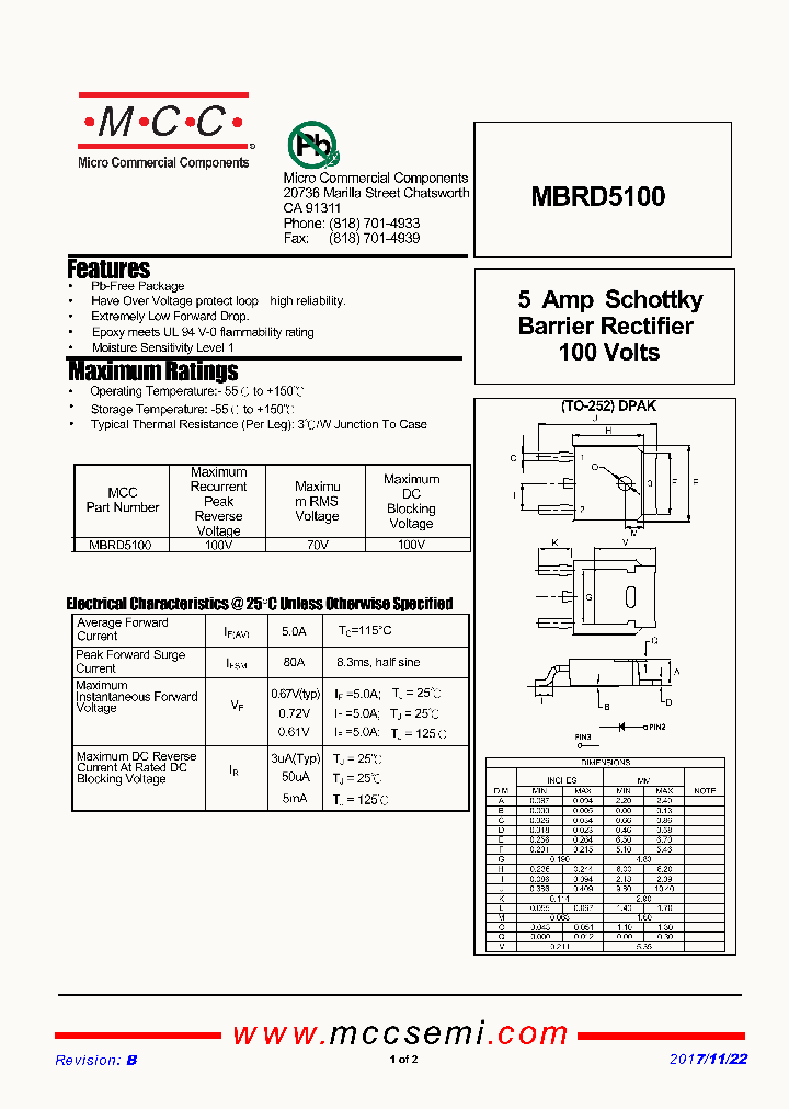 MBRD5100-17_8988442.PDF Datasheet