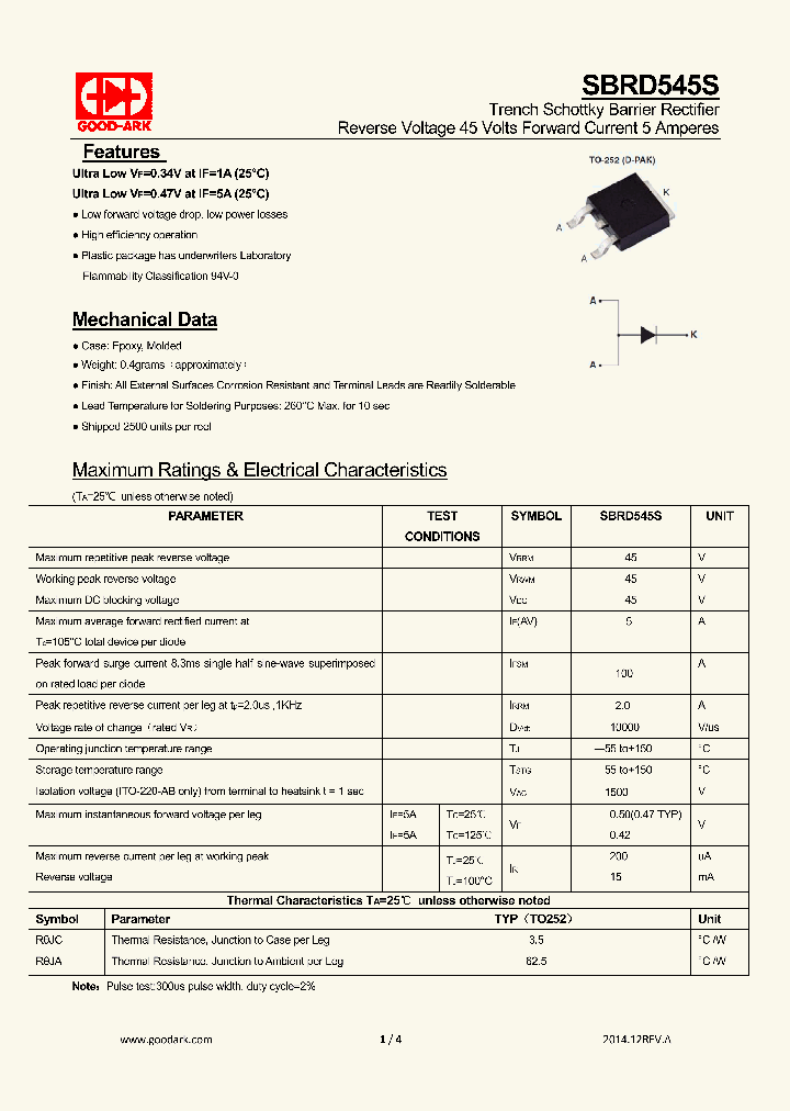 SBRD545S_8988445.PDF Datasheet