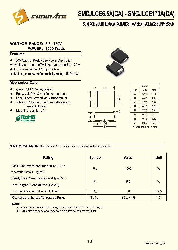 SMCJLCE18A_8989500.PDF Datasheet