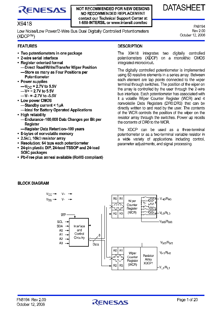 X9418_8989832.PDF Datasheet