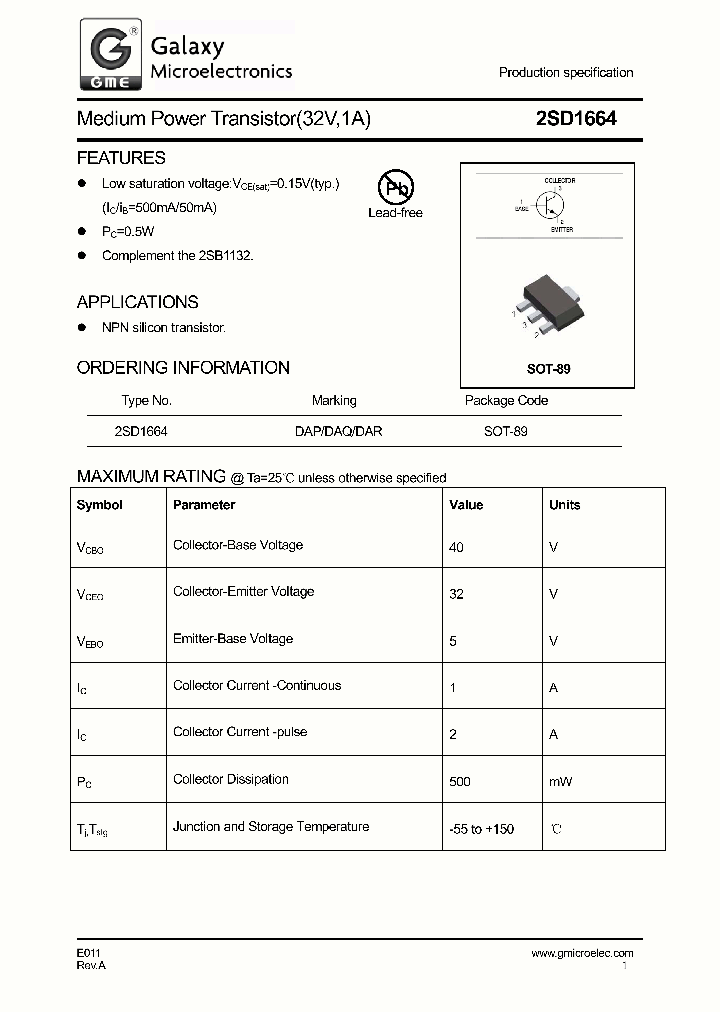 2SD1664_8990030.PDF Datasheet