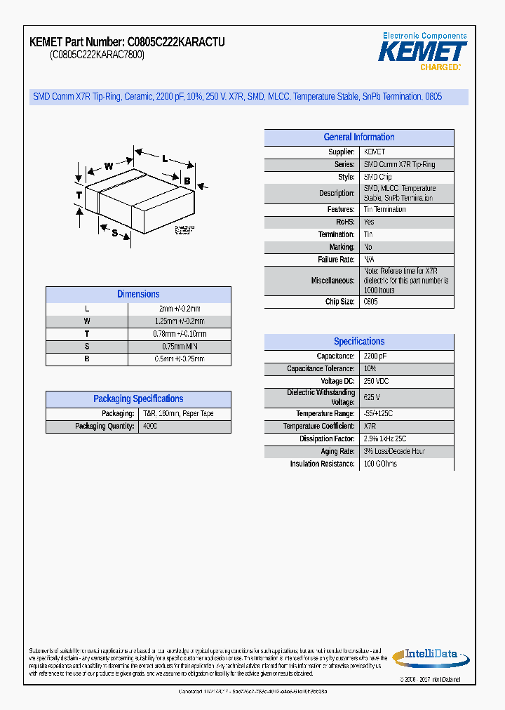 C0805C222KARACTU_8990381.PDF Datasheet