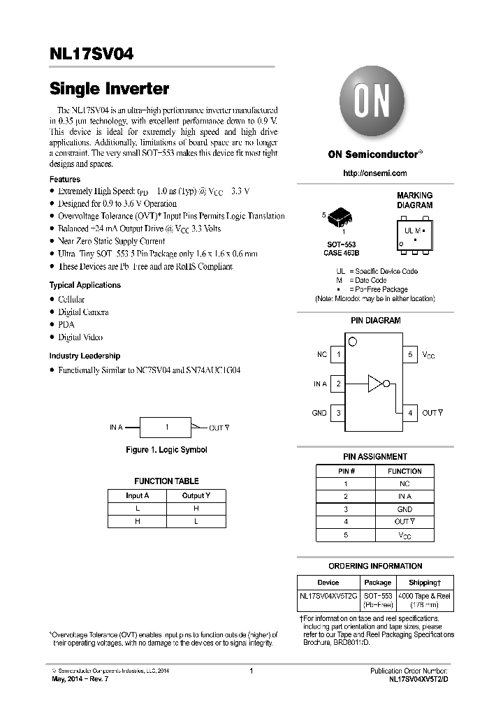 NL17SV04_8990808.PDF Datasheet