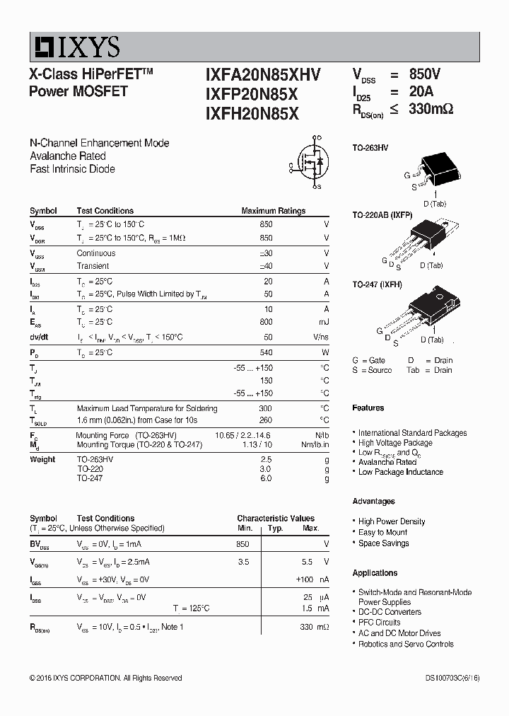 IXFH20N85X_8992898.PDF Datasheet