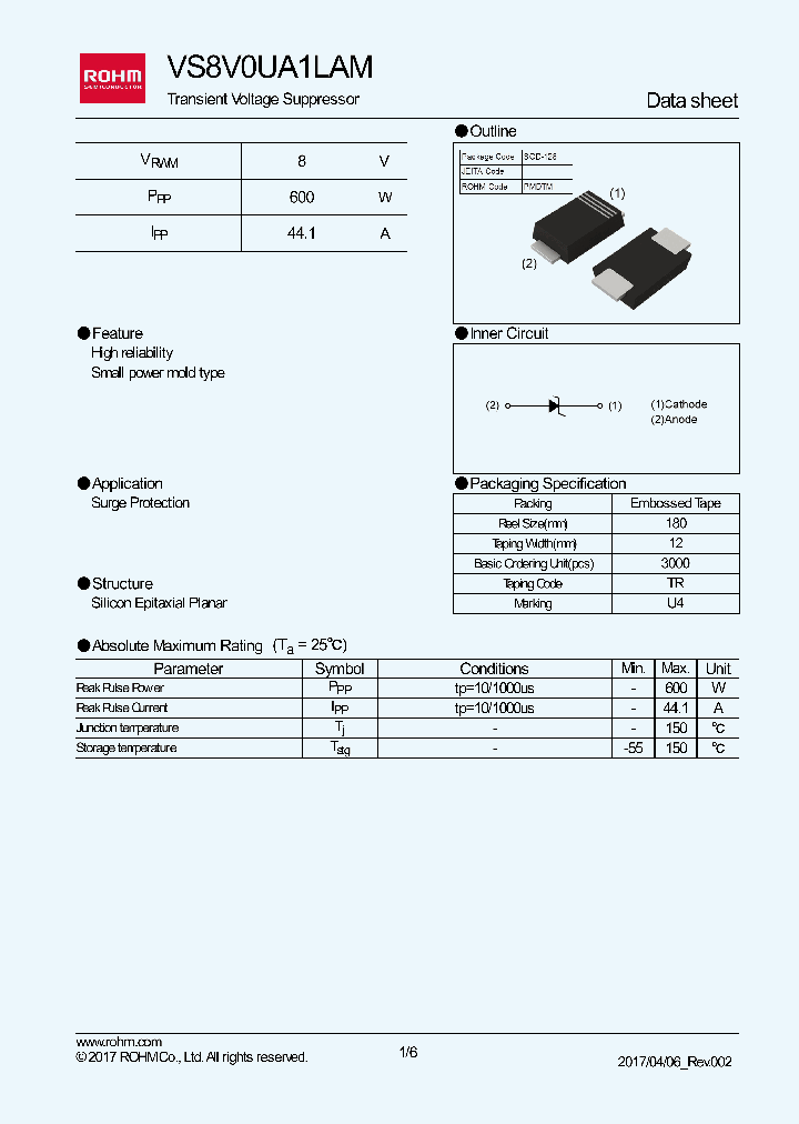 VS8V0UA1LAM_8993273.PDF Datasheet