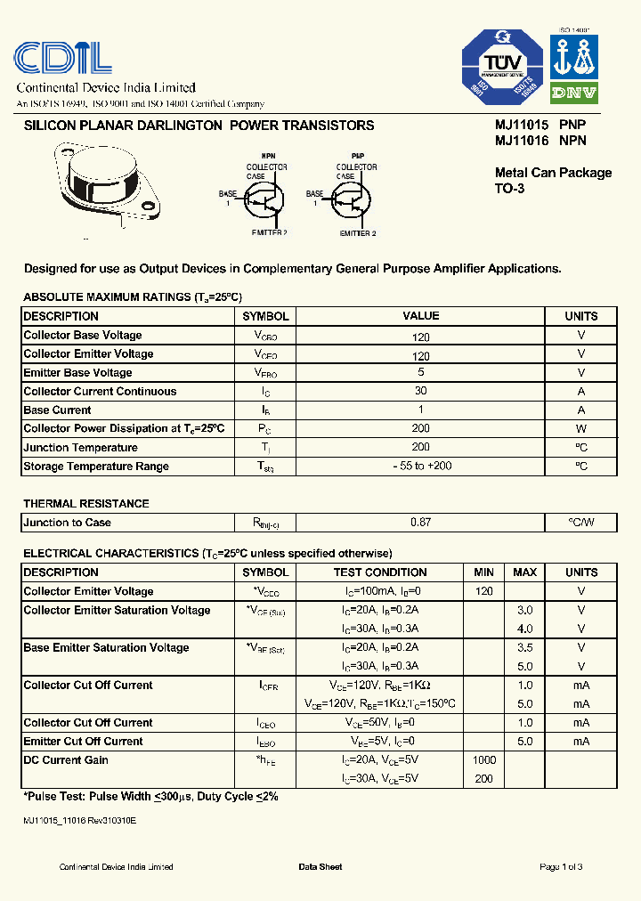 MJ11016_8993360.PDF Datasheet