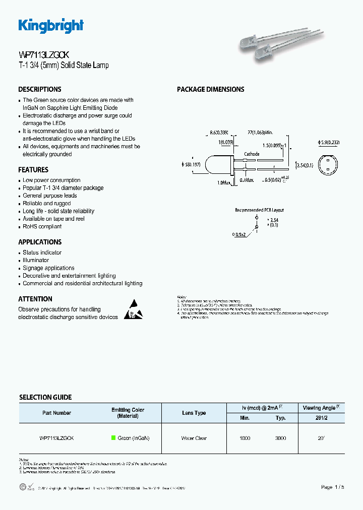WP7113LZGCK_8993451.PDF Datasheet